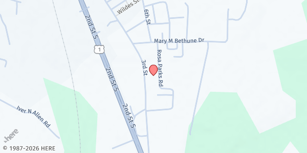 Map showing Gift Baskets of NE FL and SE GA, INC. at 347 Rosa Park Road, Folkston, GA
