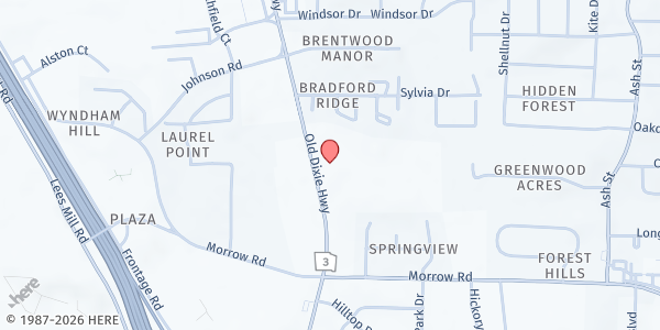 Map showing Living Faith Tabernacle at 5880 Old Dixie Hwy, Forest Park, GA