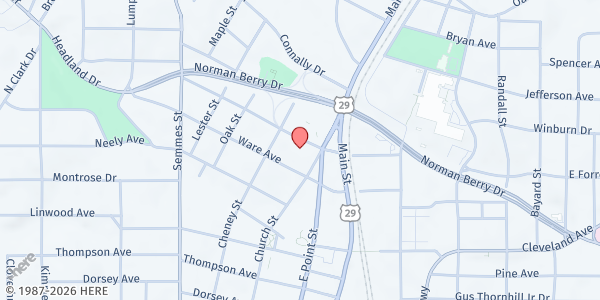 Map showing Tri-Cities UMC @ (East Point Campus) at 2651 North Church Street, Frog Hollow, GA