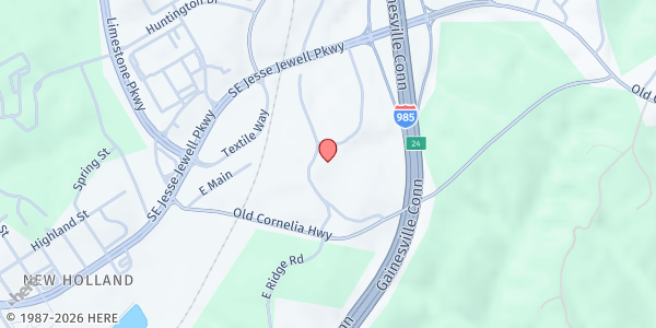 Map showing Family Support Circle Inc Gainesville at 286 Crescent Drive, Gainesville, GA