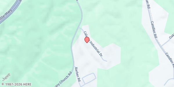 Map showing Georgia Mountain Food Bank - Gainesville at 1642 Calvary Industrial Dr SW, Gainesville, GA