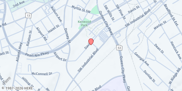 Map showing Good News at Noon - Main Location at 884 Dorsey St., Gainesville, GA