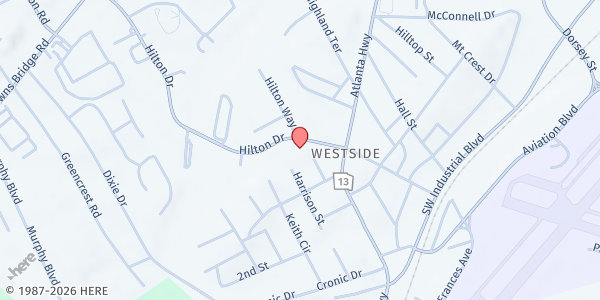 Map showing Hispanic Alliance GA - Gainesville at 2490 Hilton Dr Suite A, Gainesville, GA