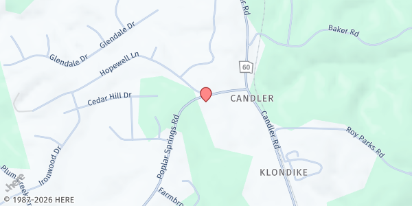 Map showing Hopewell Food Pantry (Hopewell Baptist Church) at 5086 Poplar Springs Rd., Gainesville, GA
