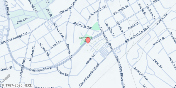 Map showing Melrose Apartments Mobile Food Pantry at 854 Davis St, Gainesville, GA