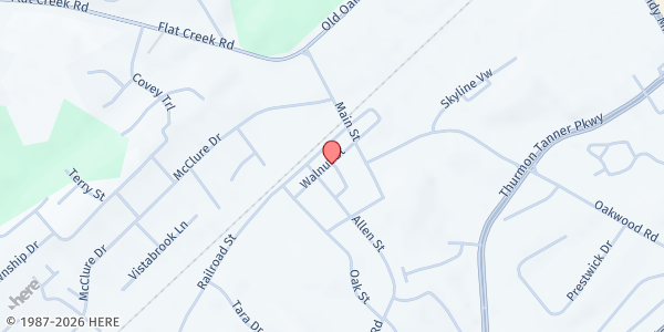 Map showing South Hall Community Food Pantry at 3285 Poplar Springs Rd., Gainesville, GA