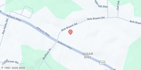 Map showing Sugar Hill Elementary at 3259 Athens Hwy, Gainesville, GA
