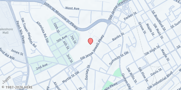 Map showing Triunfantes De Jesucristo at 794 Jesse Jewell Pkwy., Gainesville, GA