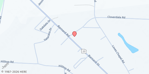 Map showing First United Pentecostal Church at 750 West Barnard Street, Glennville, GA