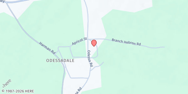 Map showing Branch Hebron Baptist Church at 30 Branch Hebron Rd., Greenville, GA