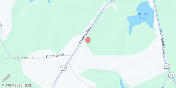 Map showing Greater Siloam Missionary Baptist Church at 777 Chipley Hwy., Greenville, GA