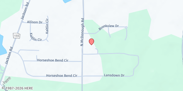 Map showing Abiding Love Community Church at 1370 North McDonough Road, Griffin, GA