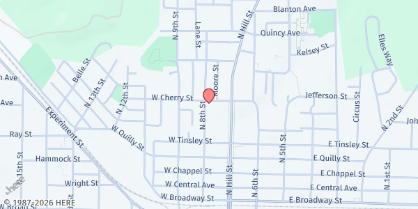 Map showing Abundant Life Soup Kitchen-St.George Episcopal at 132 W Cherry St, Griffin, GA