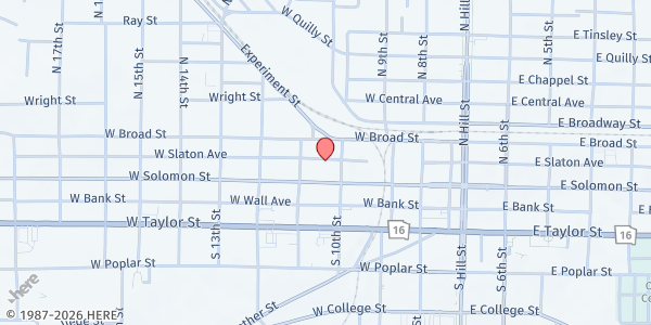 Map showing Five Loaves and Two Fish Pantry at 412 W Slaton Ave, Griffin, GA