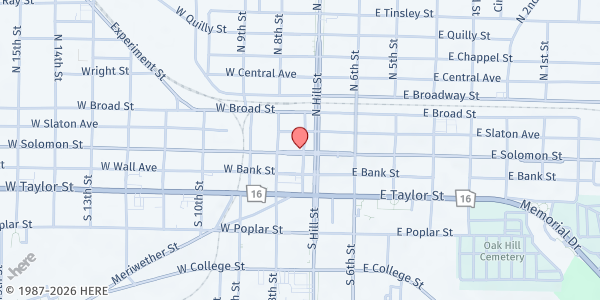 Map showing Impact Christian Ministries at 115 W Solomon St, Griffin, GA