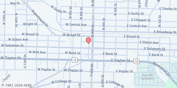 Map showing Impact Christian Ministries - Griffin at 115 W. Solomon St., Griffin, GA