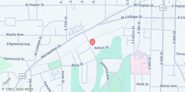 Map showing New Mercy Community Services - Food Pantry at 742 Park Rd., Griffin, GA