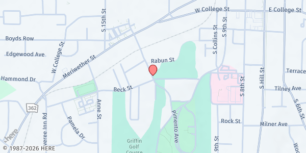 Map showing New Mercy Community Services Inc. at 742 Pimento Ave, Griffin, GA