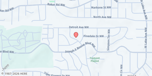 Map showing Making a Way - Grove Park Distribution Site at 377 Westchester Boulevard Northwest, Grove Park, GA