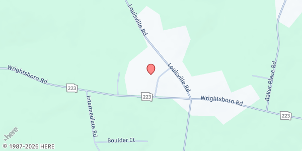 Map showing Columbia County Senior Center at 5913 Euchee Creek Dr., Grovetown, GA