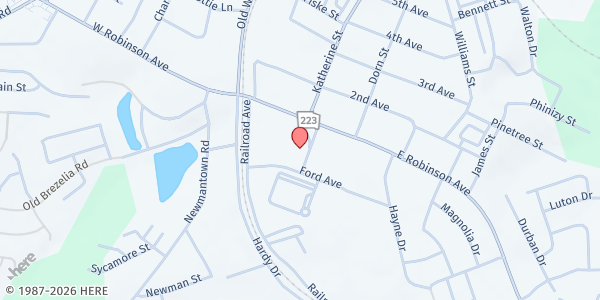 Map showing Concerned Women, Inc. - Grovetown at 104 Johns St., Grovetown, GA