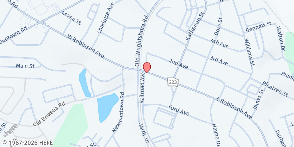 Map showing Steiner Branch Family YMCA at 218 Partnership Dr., Grovetown, GA