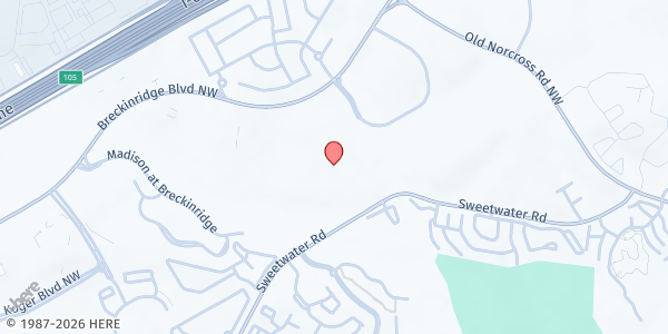 Map showing Humanity First USA Food Pantry - Gwinnett Place at 3100 Breckinridge Boulevard, Gwinnett Place, GA