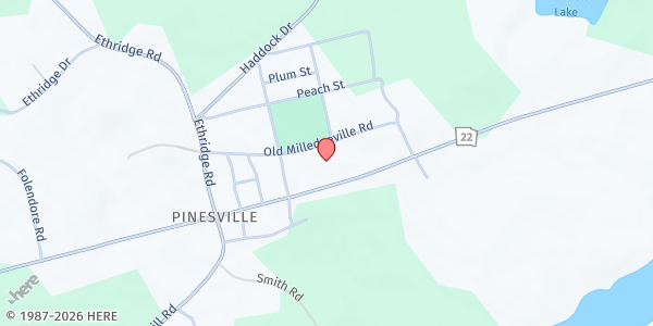 Map showing Greater Jordan Chapel AME Church at 1415 GA-22, Haddock, GA