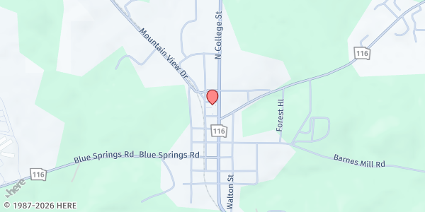 Map showing FOCUS Ministries at 232 Hamilton Square St., Hamilton, GA