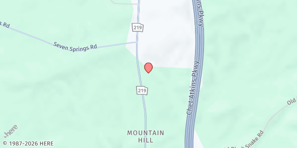 Map showing Mountain Hill Missionary Baptist Church at 9980 GA-219, Hamilton, GA