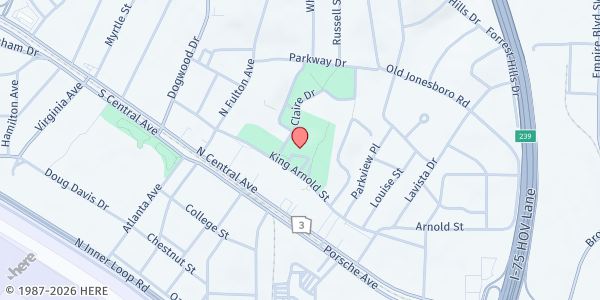 Map showing Hapeville Senior Center – Fulton Fresh Mobile Market stop at 527 King Arnold Street, Hapeville, GA