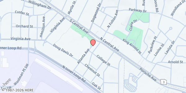 Map showing Tri-Cities UMC at 3510 Atlanta Avenue, Hapeville, GA