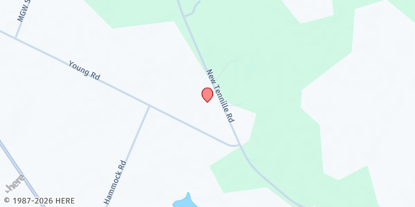 Map showing Kingdom Life Fellowship Ministries at 2045 New Tennille Rd., Harrison, GA