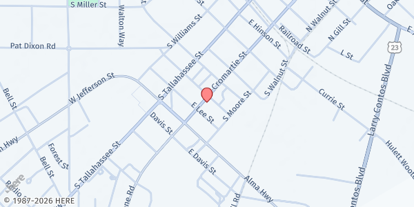 Map showing Good Ground Resource Center – Hazlehurst Church of God at 77 South Cromartie Street, Hazlehurst, GA