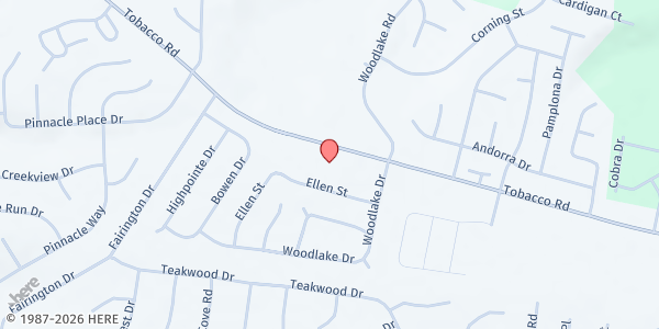 Map showing Church of the Atonement at 2616 Tobacco Rd., Hephzibah, GA