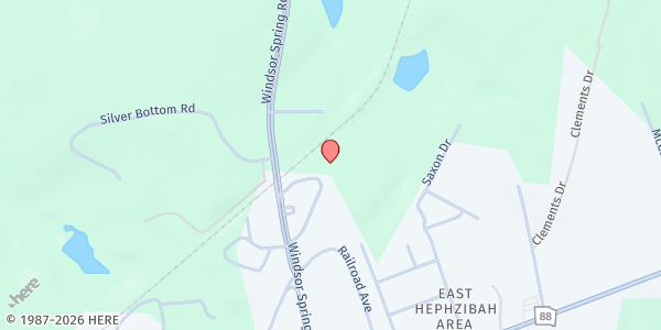 Map showing Historic First Ebenezer Baptist Church at 2040 Ebenezer Dr., Hephzibah, GA