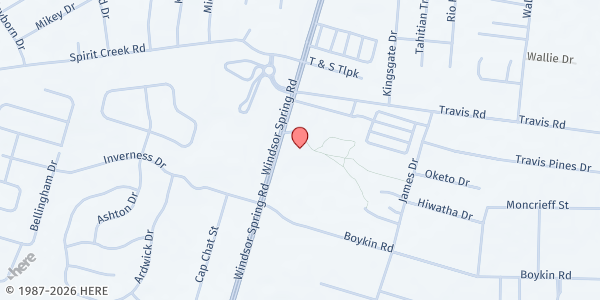 Map showing Jenkins Memorial CME Church at 4218 Windsor Spring Rd., Hephzibah, GA