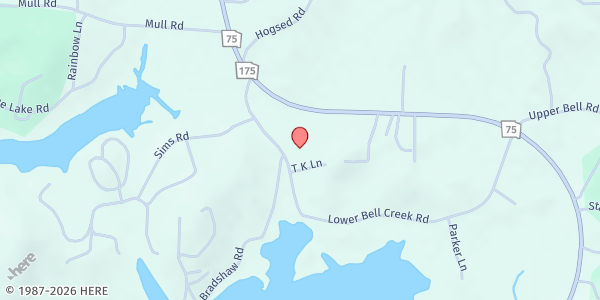 Map showing Mount Zion Ministries - The Refuge - Food Distribution Center at 225 Lower Bell Creek Rd, Hiawassee, GA
