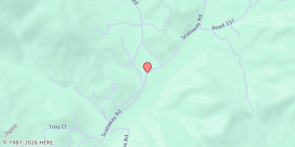 Map showing North Mt. Zion Church of God at 423 Scataway Rd., Hiawassee, GA