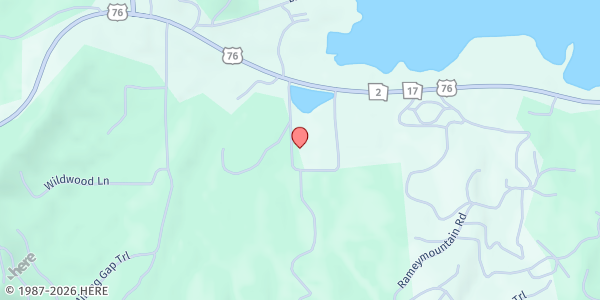 Map showing Towns County Food Pantry at 1294 Jack Dayton Cir., Hiawassee, GA