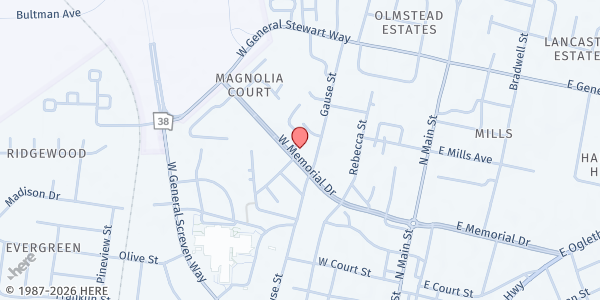 Map showing Liberty County Manna House at 306 Memorial Dr., Hinesville, GA