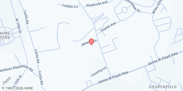 Map showing LIVE OAK CHURCH OF GOD - Joseph House at 296 Live Oak Church Road, Hinesville, GA