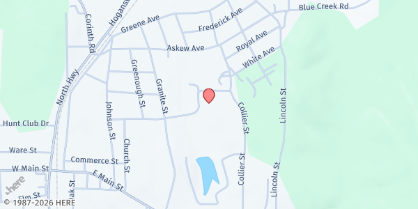 Map showing God's Bread Basket at 407 Church St., Hogansville, GA