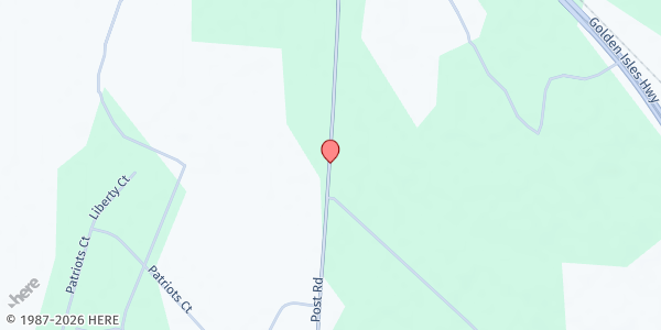 Map showing Akin Memorial Church at 160 Sansavilla Road, Hortense, GA