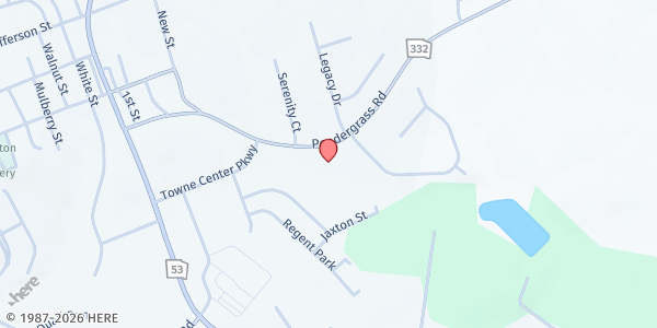Map showing Church of God of Prophecy - Hoschton at 8187 Pendergrass Rd, Hoschton, GA
