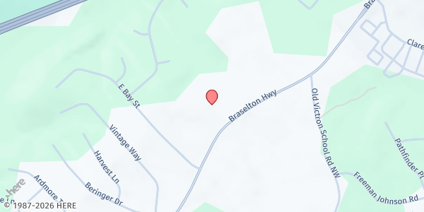 Map showing Crossview Church Food Pantry at 1219 GA-124, Hoschton, GA