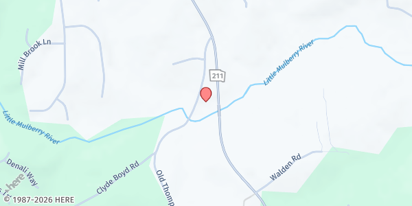 Map showing New Path 1010, INC. at 1054 Old Thompson Mill Road, Hoschton, GA