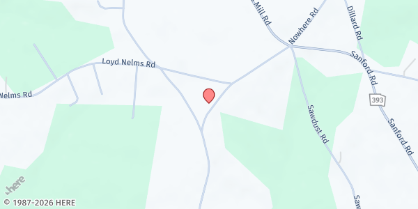 Map showing Gordon's Chapel UMC at 6495 Nowhere Rd., Hull, GA