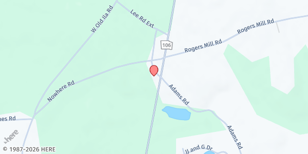 Map showing Union Baptist Church at 2900 GA-106, Hull, GA