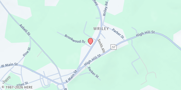 Map showing Irwinton/Toomsboro UMC at 145 E. Main St., Irwinton, GA